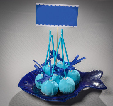 lollypops on fish dish