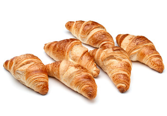 Croissant or  crescent roll isolated on white background cutout
