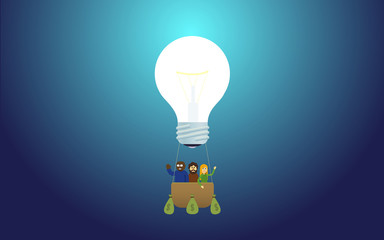 idea lamp - balloon or aerostat startup team