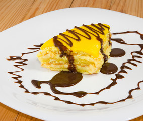 image of tasty cake closeup