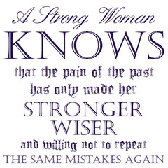 A Strong Woman Knows Phrase