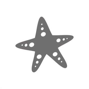 Icono aislado de una estrella de mar. Ilustraci&oacute;n vectorial