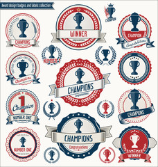Award design badges and labels collection