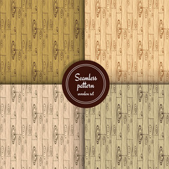 Fototapeta premium Sketch set of wooden patterns
