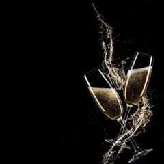 Gardinen Gläser Champagner mit Spritzer © Lukas Gojda