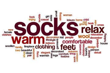 Socks word cloud concept