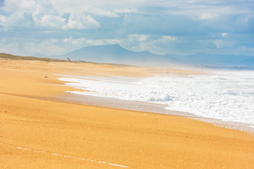 Long Sand Atlantic Beach with ocean waves