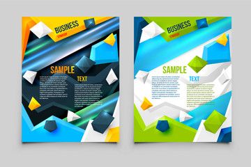 Two Abstract Posters with Polygons
