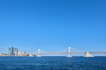 Obraz premium Gwangan Big bridge and Marine City