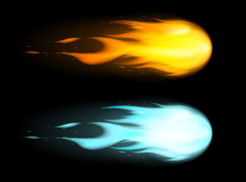 Boules de feu vectorielles 1
