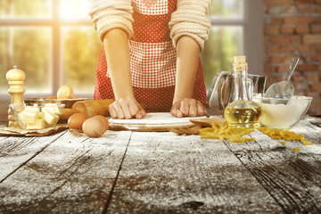 woman hands and window space 