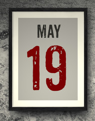 may calendar on the photo frame