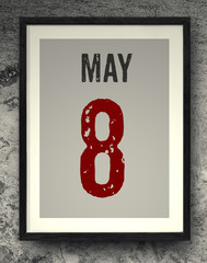 may calendar on the photo frame