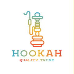 Shisha hookah for tobacco smoking and mixtures your company brand, quality gradientyny contour logotype