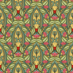 Vector Seamless Abstract Tribal Pattern