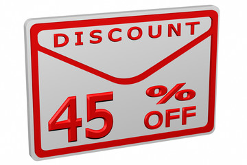 Envelope with sign discount 45 % off
