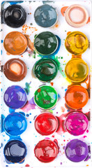 Background texture palette of colors. Used watercolor paints