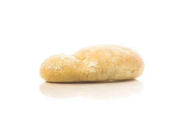 ciabatta bread on white background