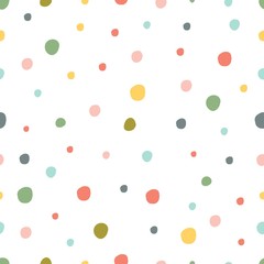 Seamless pattern, polka dot fabric, wallpaper, vector