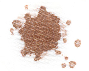 coffee stain on a white material