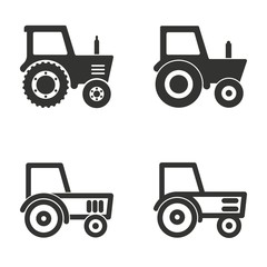 Tractor  icons set.