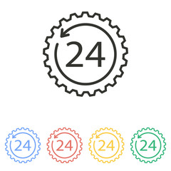 24 hour service icon.