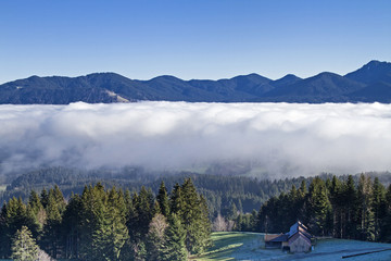 Nebel im Isarwinkel