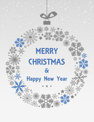 Christmas card, wishes, winter background