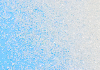 sugar on a blue background