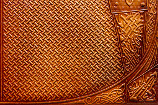 Leather with stamping ornament