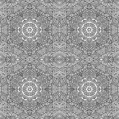 monochrome hand drawn seamless zentangle pattern.