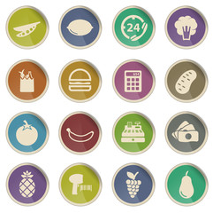 Grocery simply icons