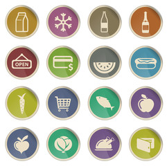 Grocery simply icons