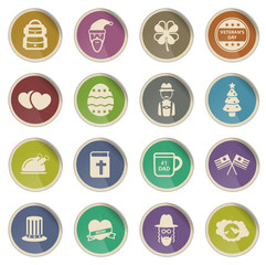 Holidays simply icons