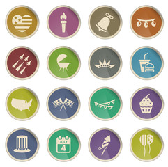 Independence day simply icons