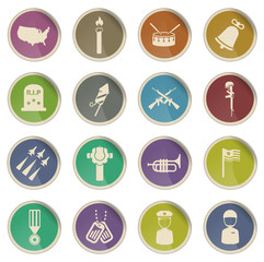 Memorial day simply icons