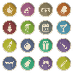 New year simply icons
