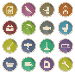 Plumbing service simply icons