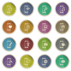Fototapeta premium Smartphone simply icons