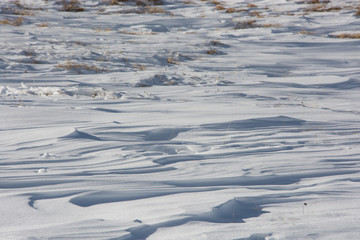 Snow surface, wave texture