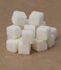 Sugar cubes pile