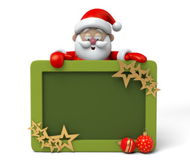 The Santa Claus and a photo frame