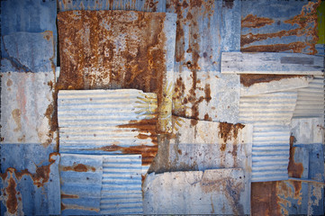 Corrugated Iron Argentina Flag