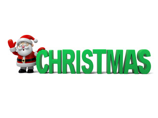 The Santa Claus makes a personalized gesture