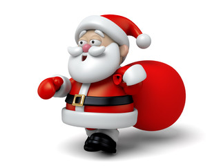 The Santa Claus and a burden of gifts