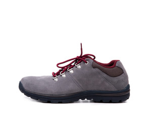 grey suede men shoe