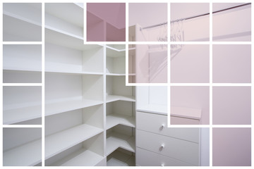 White empty wardrobe