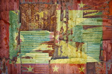 Corrugated Iron Grenada Flag