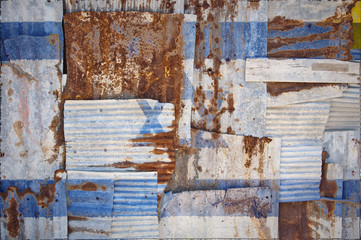Corrugated Iron Israel Flag