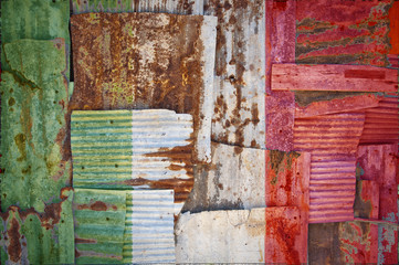 Corrugated Iron Italy Flag